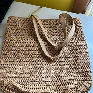 Tan Woven Tote Bag Purse Sonoma